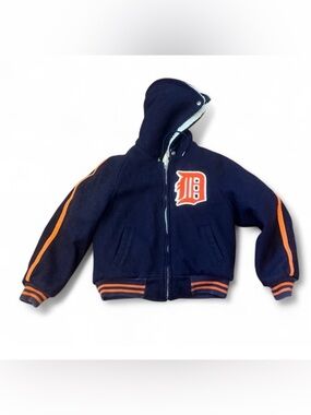 Pyramid Detroit‎ Tigers Baseball vintage wool jacket with Sherpa lining.